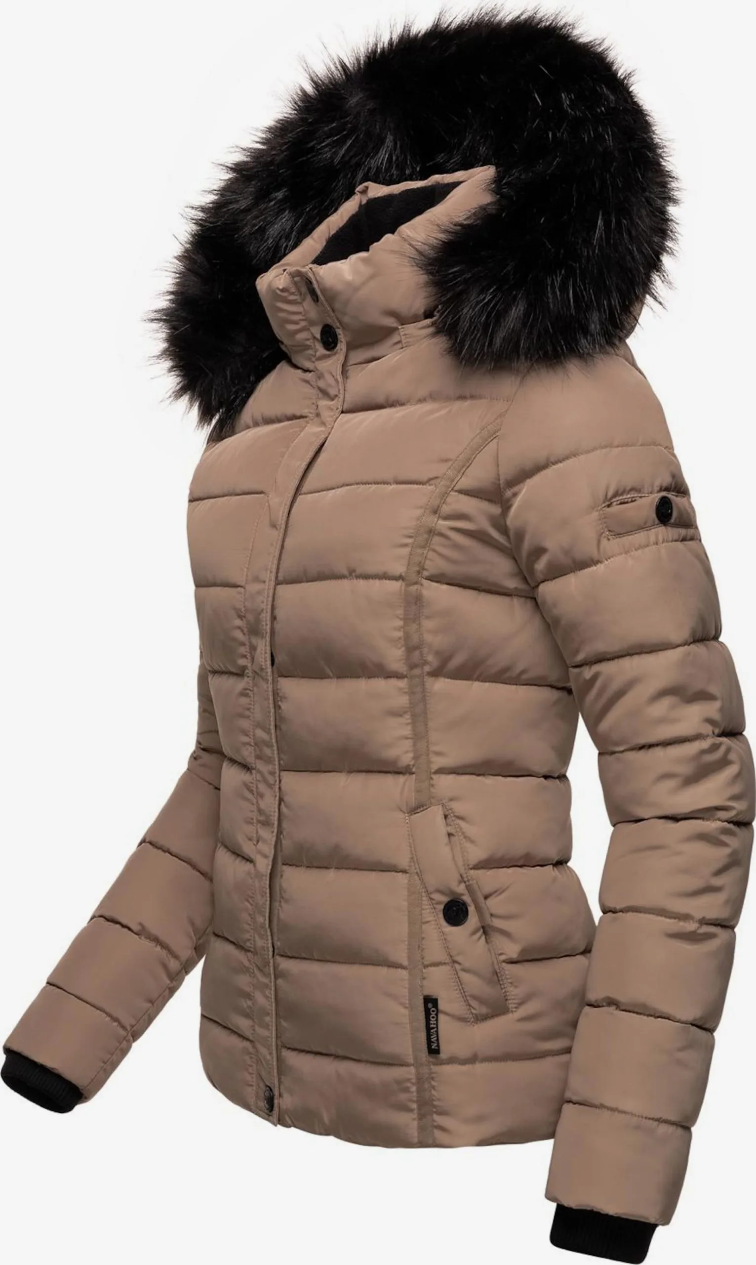 Navahoo Winterjassen Winterjas Miamor Dames Taupe 2 Navahoo Winterjassen Winterjas Miamor Dames Taupe - Afbeelding 2