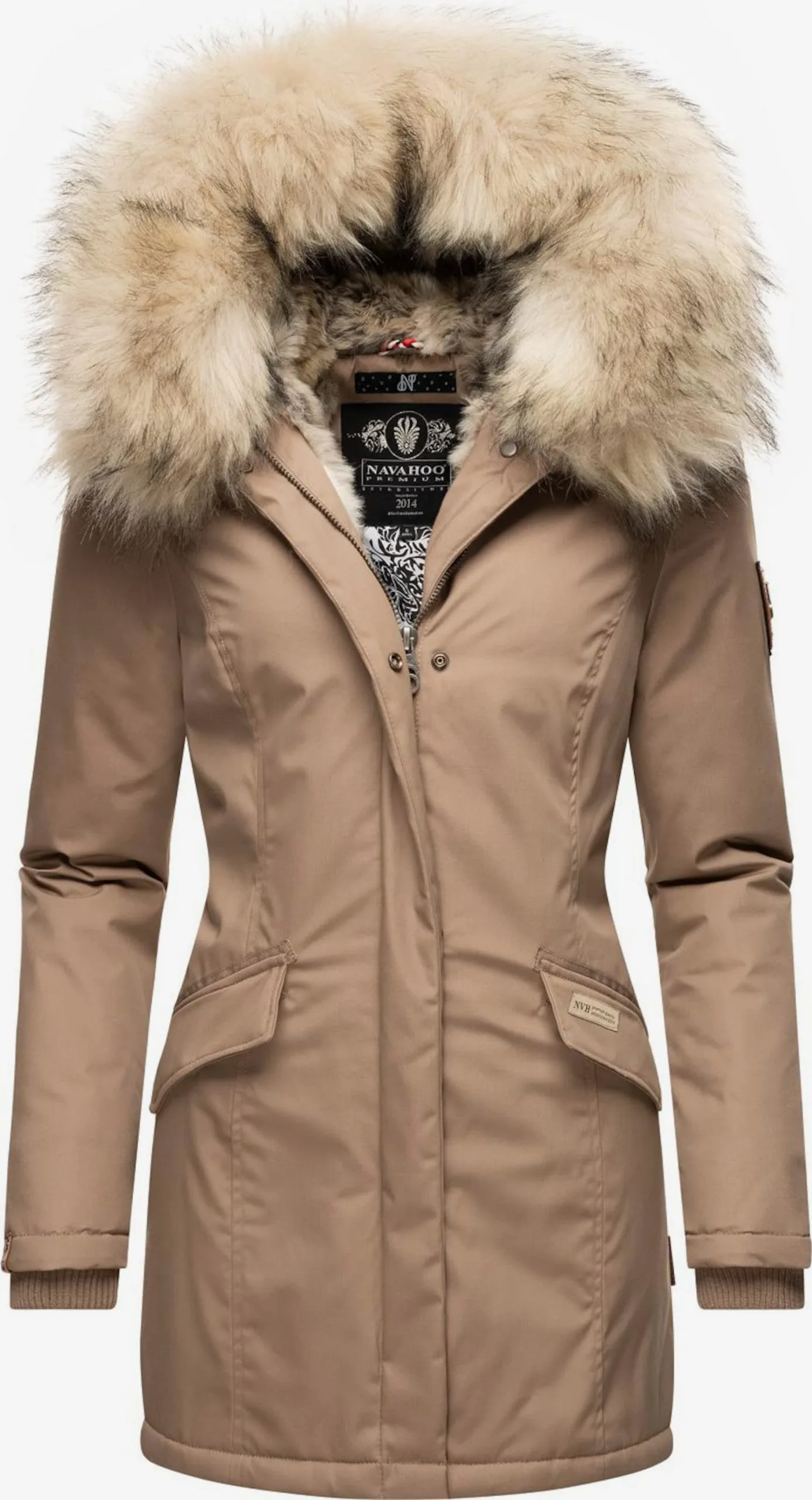 Navahoo Parkas Winterparka Cristal Dames Lichtbruin 1 Navahoo Parkas Winterparka Cristal Dames Lichtbruin