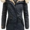 Navahoo Parkas Winterparka Bombii Dames Nachtblauw