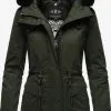 Navahoo Parkas Winterparka Dames Olijfgroen