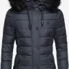 Navahoo Winterjassen Winterjas Zuckerbiene Dames Blauw