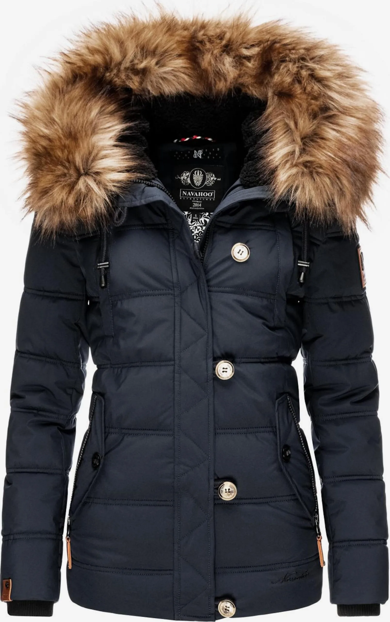 Navahoo Winterjassen Winterjas Zoja Dames Donkerblauw 1 Navahoo Winterjassen Winterjas Zoja Dames Donkerblauw