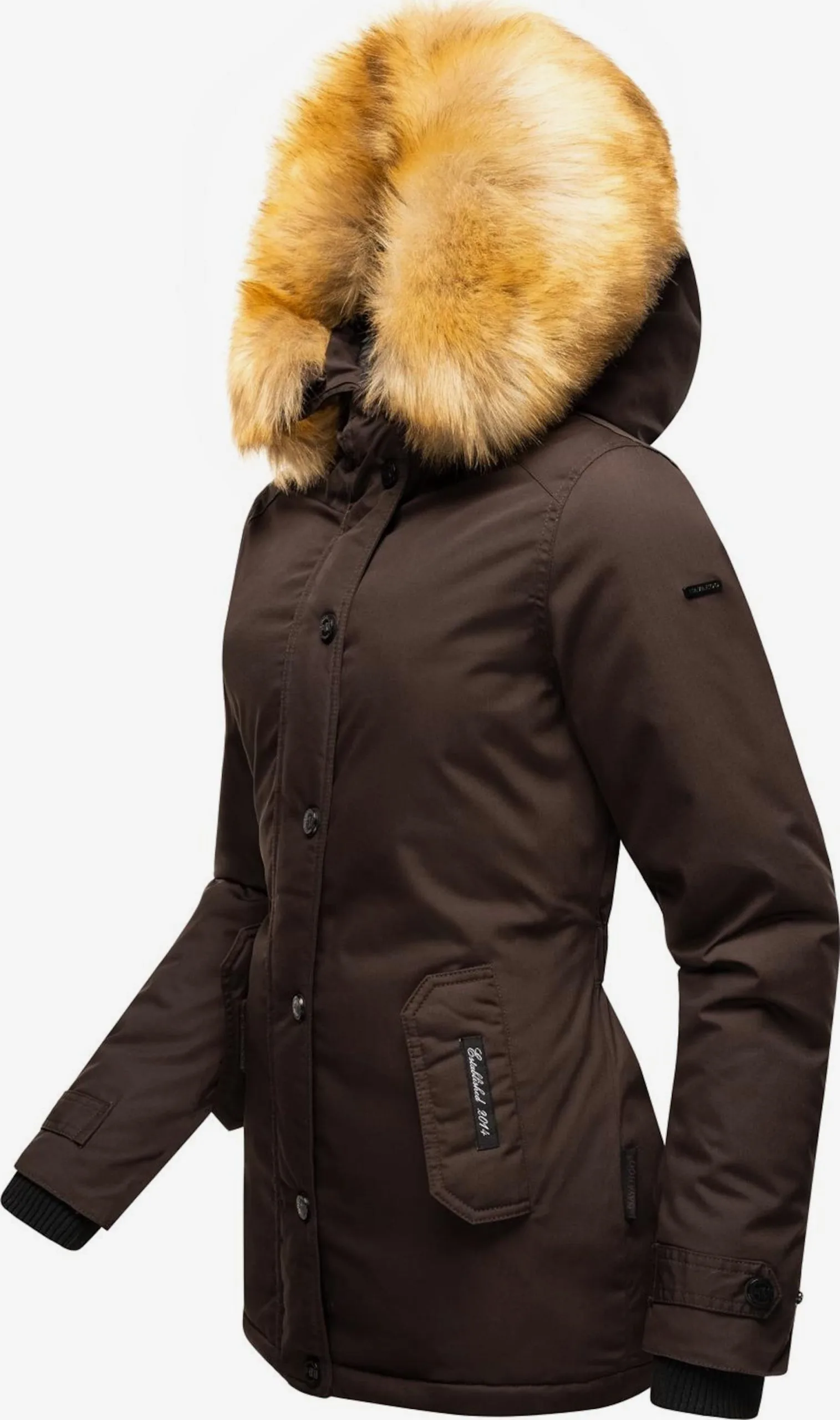 Navahoo Winterjassen Winterjas Laura Dames Chocoladebruin 2 Navahoo Winterjassen Winterjas Laura Dames Chocoladebruin - Afbeelding 2