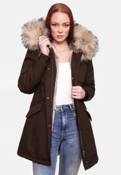 Navahoo Parkas Winterparka Cristal Dames Bruin -Tussen Trend Verkoopwinkel 2c01a7ec07729d63721491ac7eb11826