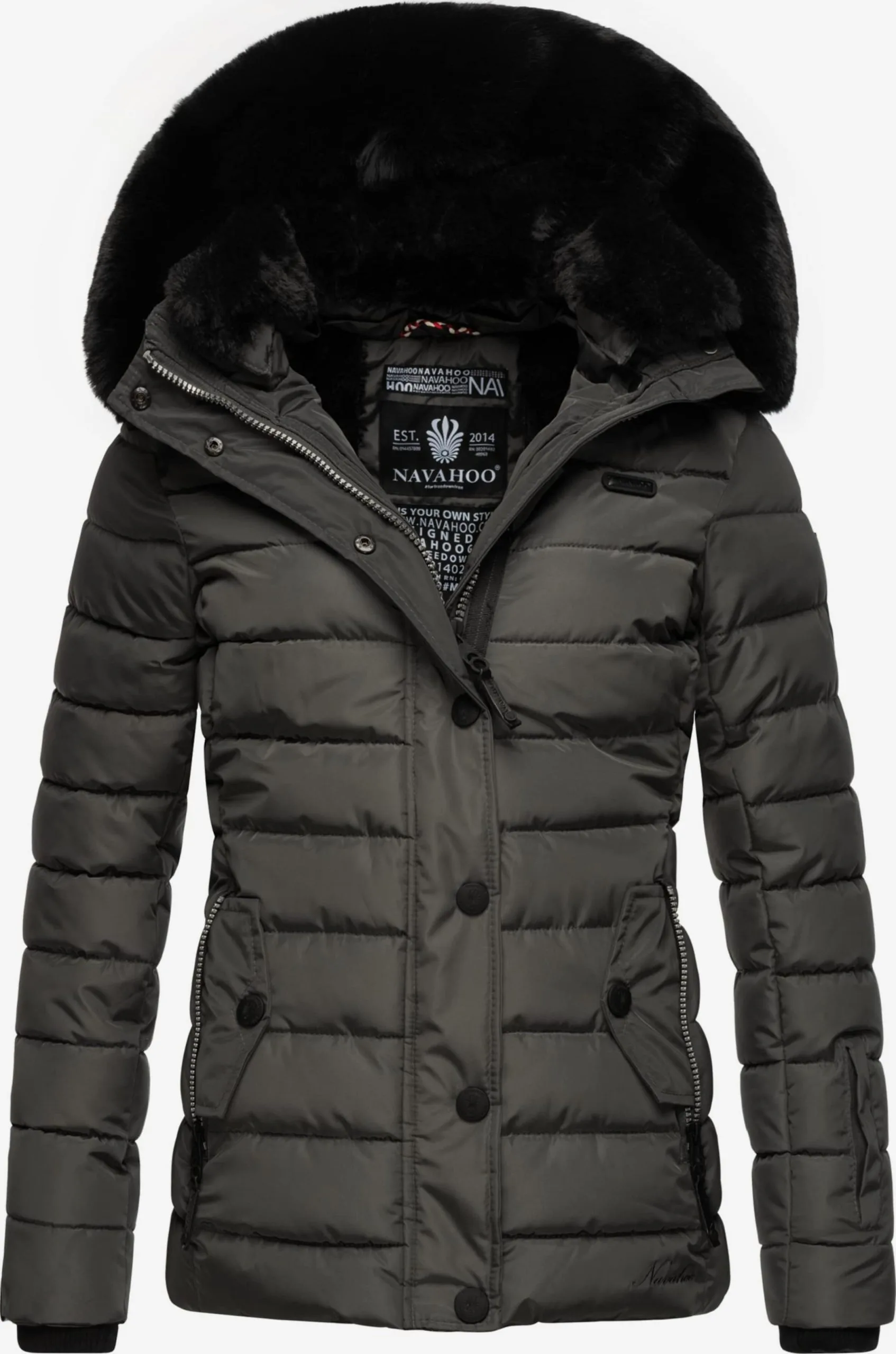 Navahoo Winterjassen Winterjas Milianaa Dames Antraciet 1 Navahoo Winterjassen Winterjas Milianaa Dames Antraciet