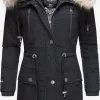 Navahoo Parkas Winterparka Honigfee Dames Nachtblauw