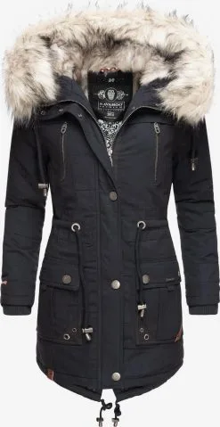 Navahoo Parkas Winterparka Honigfee Dames Nachtblauw