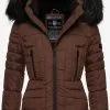 Navahoo Winterjassen Winterjas Adele Dames Chocoladebruin
