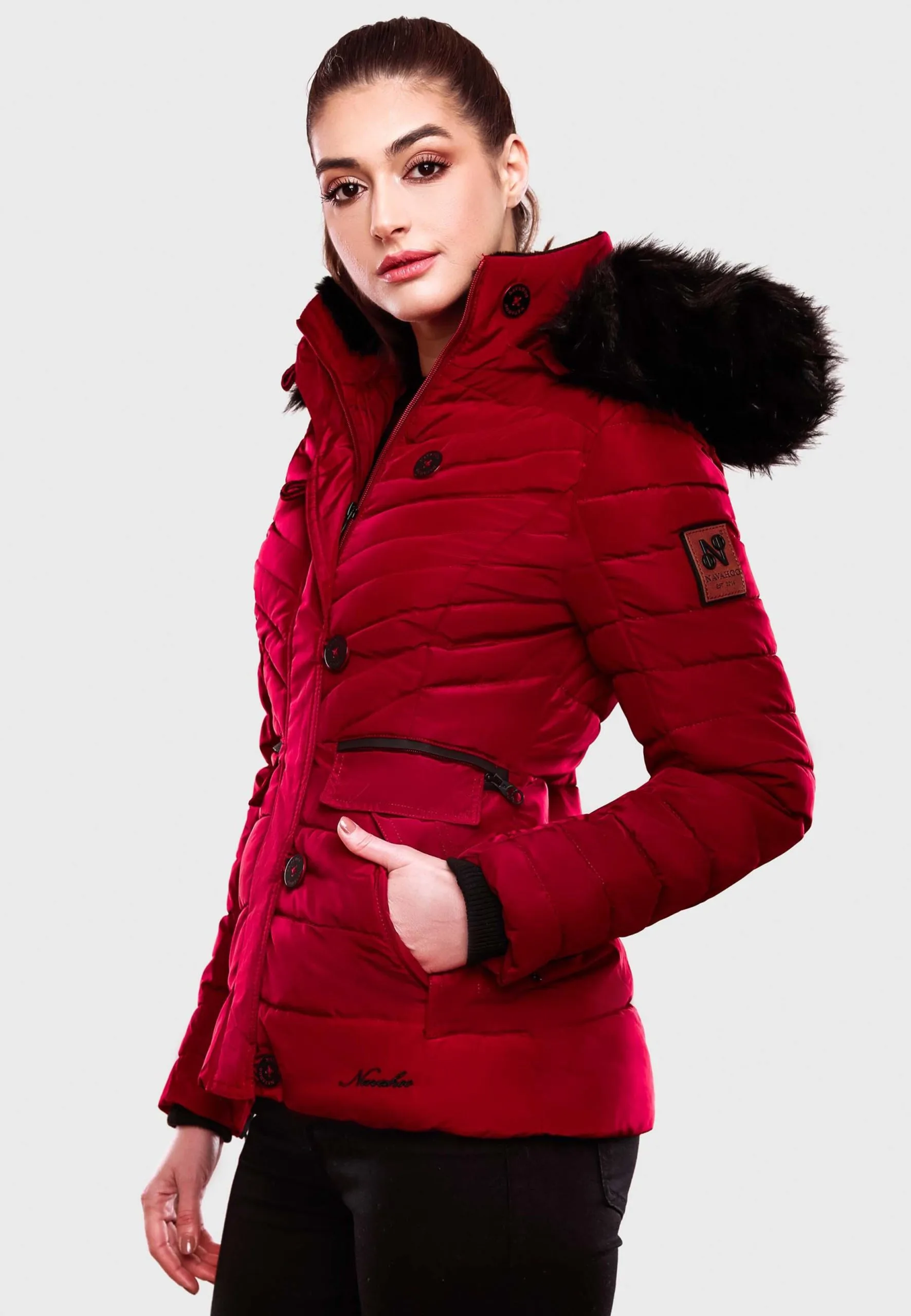 Navahoo Winterjassen Winterjas Wisteriaa Dames Vuurrood 7 Navahoo Winterjassen Winterjas Wisteriaa Dames Vuurrood - Afbeelding 7