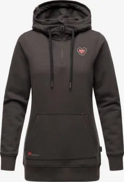 Navahoo Hoodies Sweatshirt Zauberelfe Dames Donkergrijs