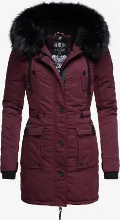 Navahoo Parkas Winterparka Dames Wijnrood