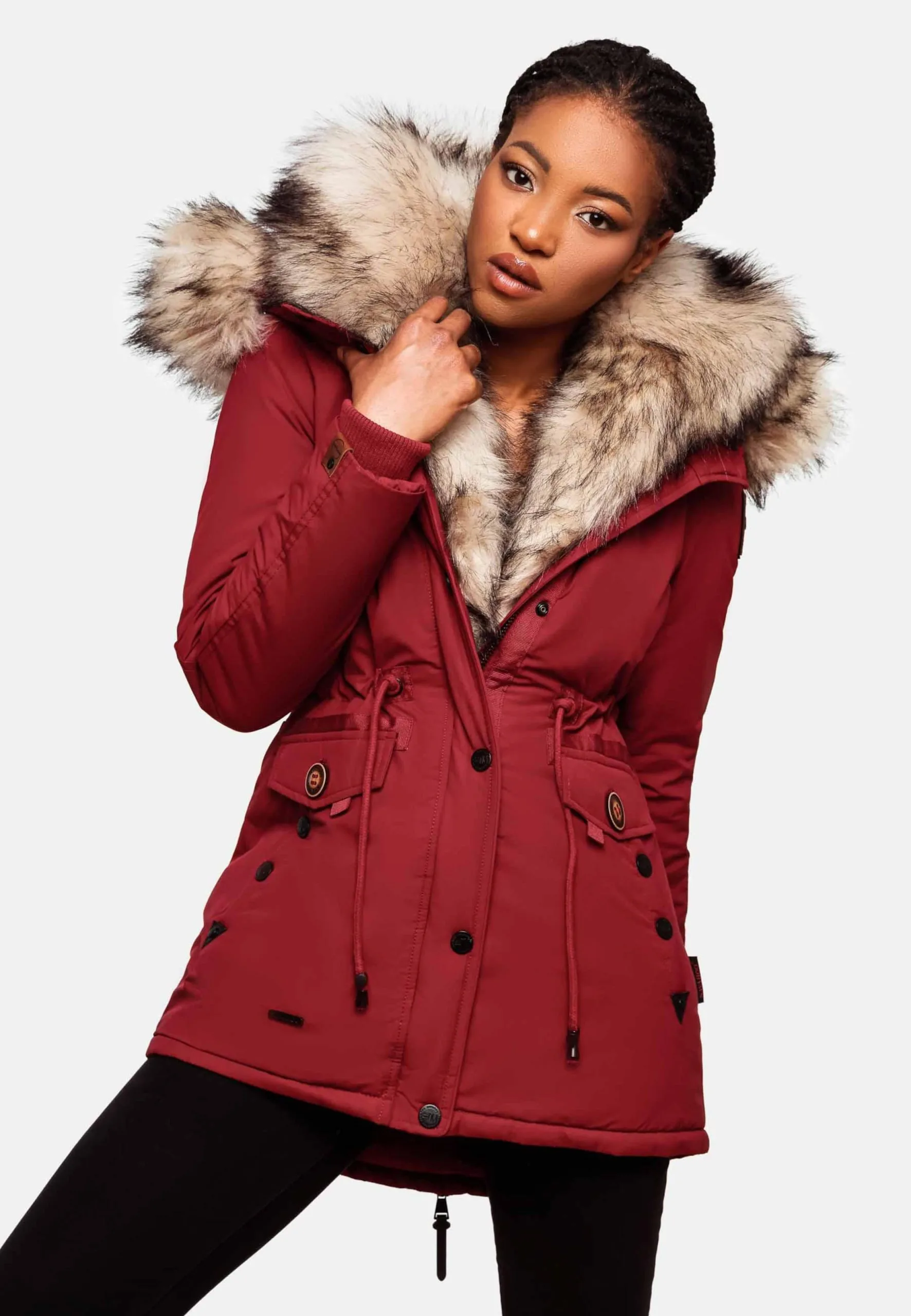 Navahoo Parkas Winterparka Sweety Dames Rood 4 Navahoo Parkas Winterparka Sweety Dames Rood - Afbeelding 4