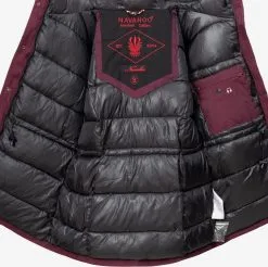 Navahoo Winterjassen Winterjas Laura Dames Bourgogne -Tussen Trend Verkoopwinkel 597b526aae50a3e81efeda1bd647ba1a