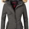 Navahoo Winterjassen Winterjas Laura Dames Antraciet