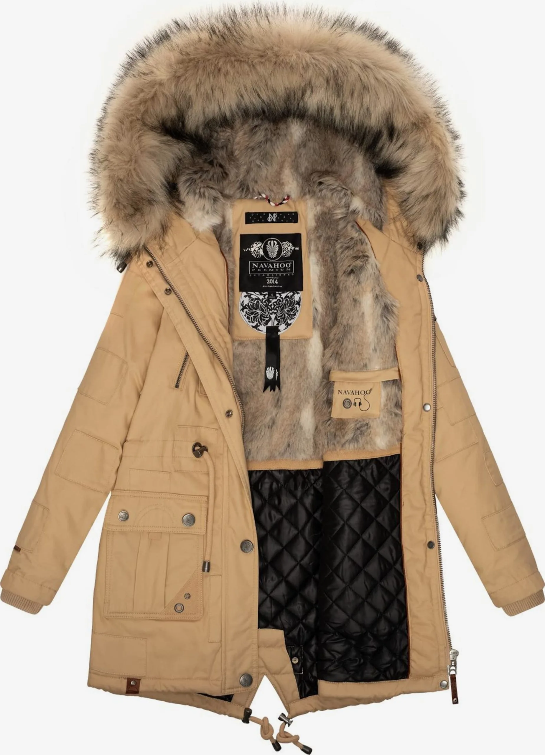 Navahoo Parkas Winterparka Honigfee Dames Lichtbeige 5 Navahoo Parkas Winterparka Honigfee Dames Lichtbeige - Afbeelding 5