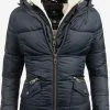 Navahoo Winterjassen Winterjas Megan Dames Donkerblauw