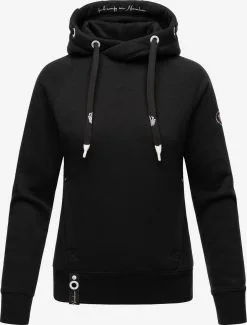 Navahoo Hoodies Sweatshirt Liebesmäuschen Dames Zwart