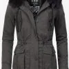 Navahoo Parkas Winterparka Luluna Dames Donkergrijs