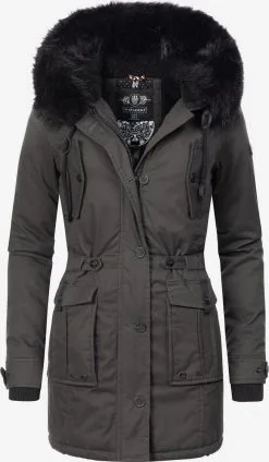 Navahoo Parkas Winterparka Luluna Dames Donkergrijs