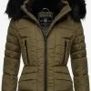 Navahoo Winterjassen Winterjas Adele Dames Olijfgroen