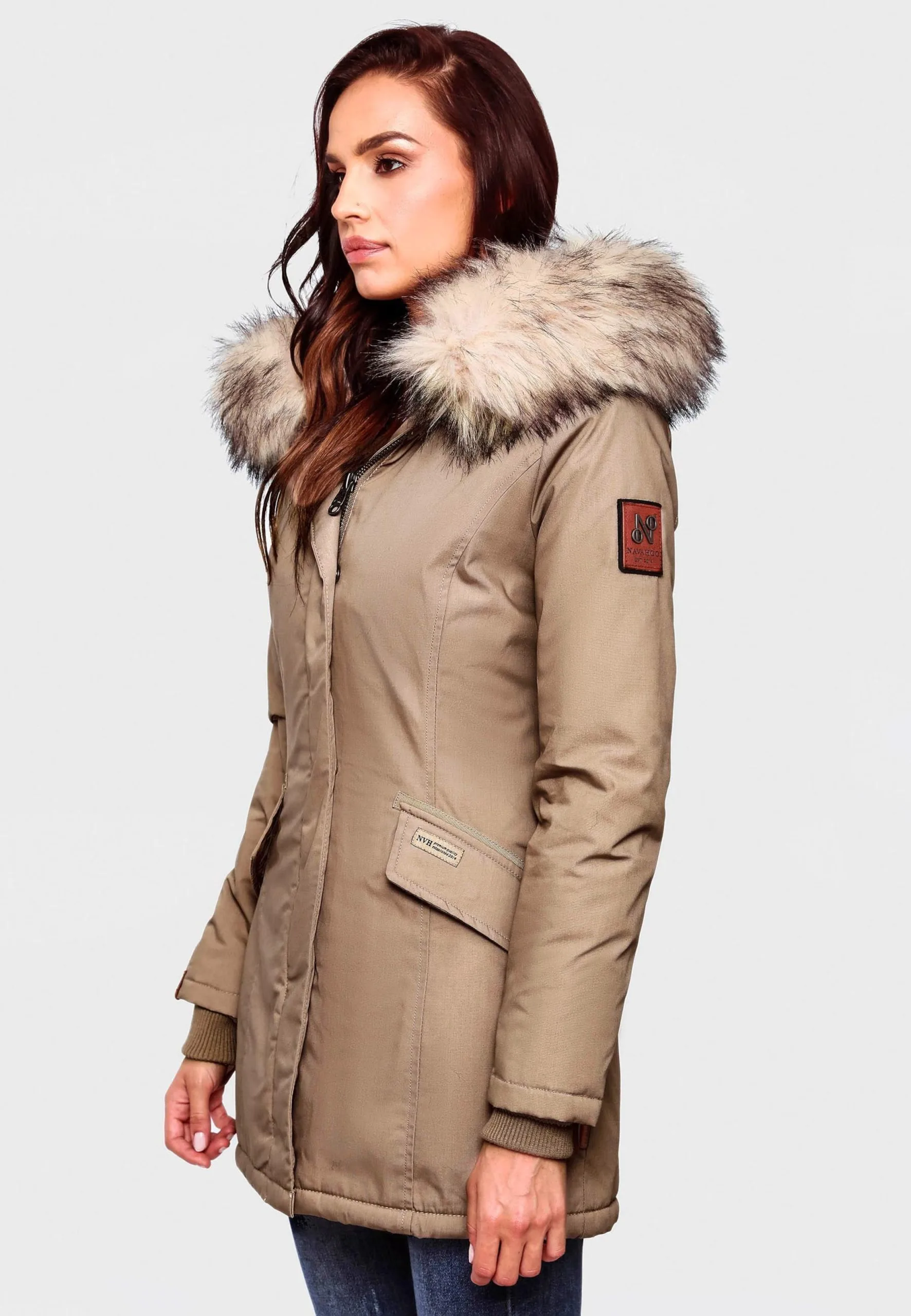 Navahoo Parkas Winterparka Cristal Dames Lichtbruin 6 Navahoo Parkas Winterparka Cristal Dames Lichtbruin - Afbeelding 6