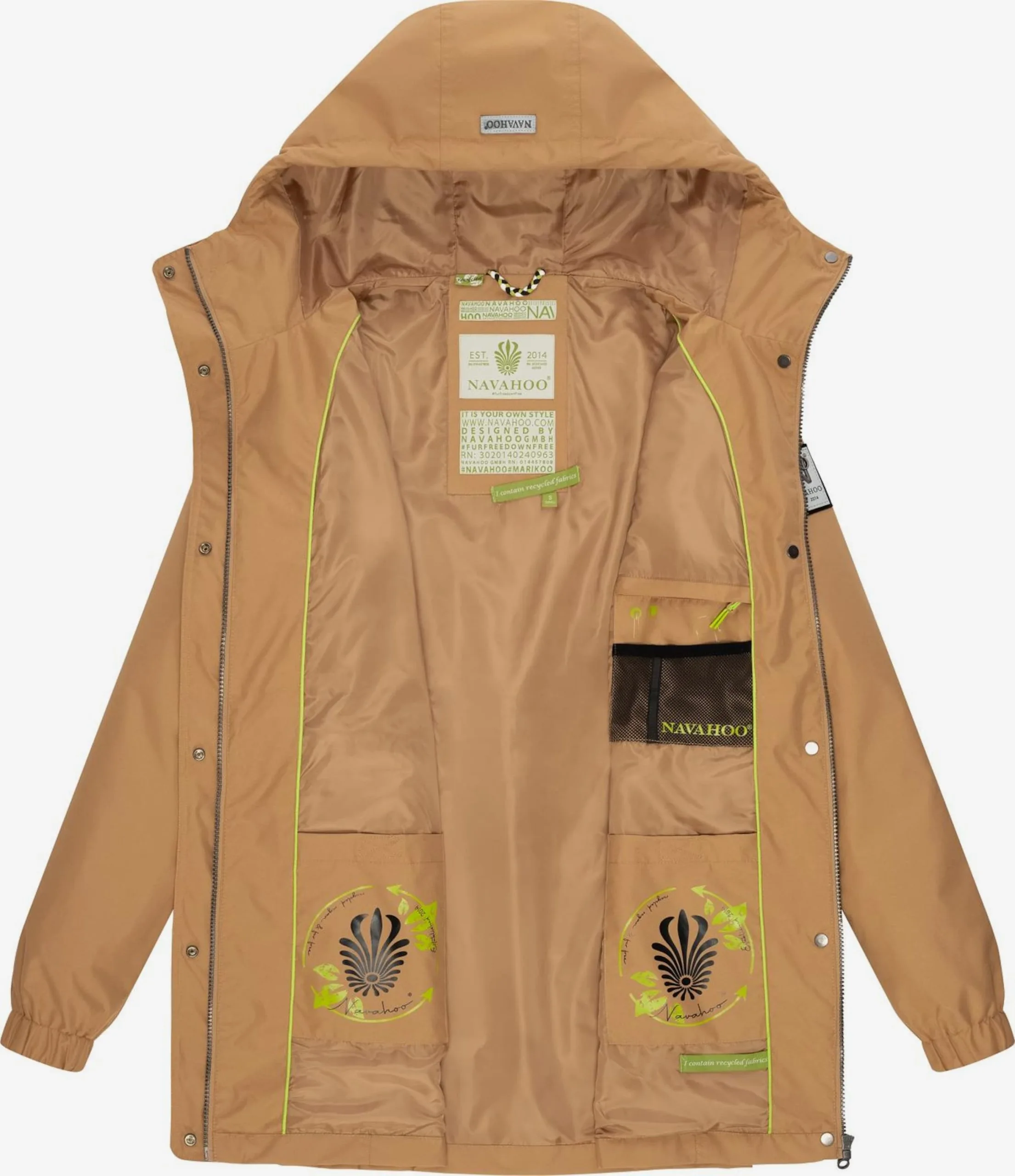 Navahoo Parkas Tussenparka Neophee Dames Lichtbruin 5 Navahoo Parkas Tussenparka Neophee Dames Lichtbruin - Afbeelding 5