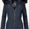 Navahoo Winterjassen Winterjas Adele Dames Donkerblauw