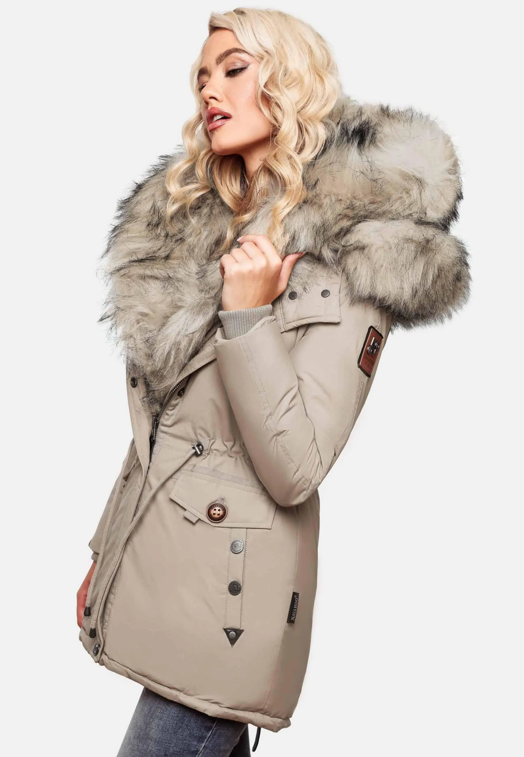 Navahoo Parkas Winterparka Sweety Dames Beige 6 Navahoo Parkas Winterparka Sweety Dames Beige - Afbeelding 6