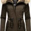 Navahoo Parkas Winterparka Dames Chocoladebruin