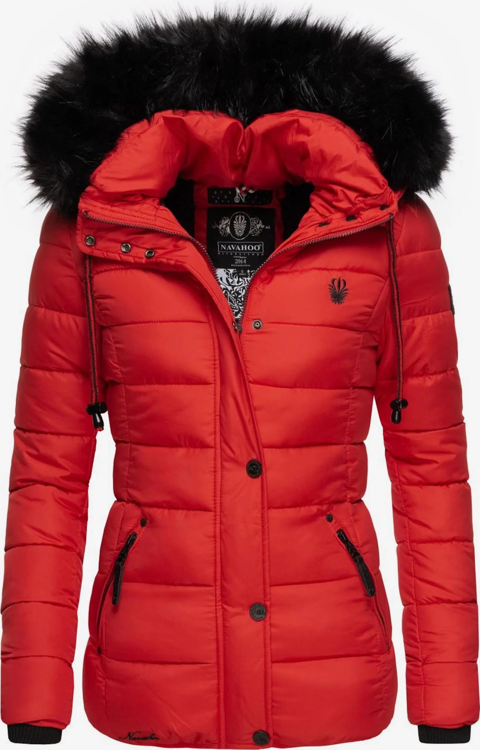 Navahoo Winterjassen Winterjas Zuckerbiene Dames Knalrood 2 Navahoo Winterjassen Winterjas Zuckerbiene Dames Knalrood - Afbeelding 2