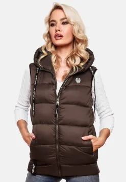 Navahoo Bodywarmers Bodywarmer Kassidy Dames Chocoladebruin -Tussen Trend Verkoopwinkel b6d02b61d3bca8f44311f31310f92d85