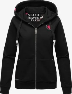 Navahoo Sweatvesten Sweatvest Cremetörtchen Dames Zwart