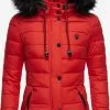 Navahoo Winterjassen Winterjas Zuckerbiene Dames Knalrood