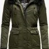 Navahoo Parkas Winterparka Luluna Dames Olijfgroen