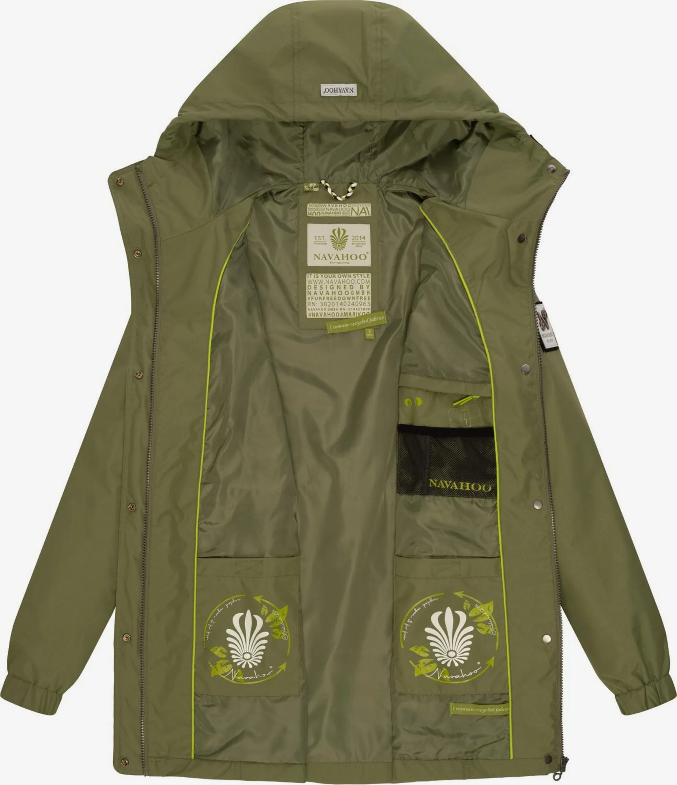 Navahoo Parkas Tussenparka Neophee Dames Olijfgroen 5 Navahoo Parkas Tussenparka Neophee Dames Olijfgroen - Afbeelding 5