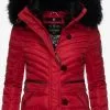 Navahoo Winterjassen Winterjas Wisteriaa Dames Vuurrood