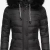 Navahoo Winterjassen Winterjas Zuckerbiene Dames Zwart