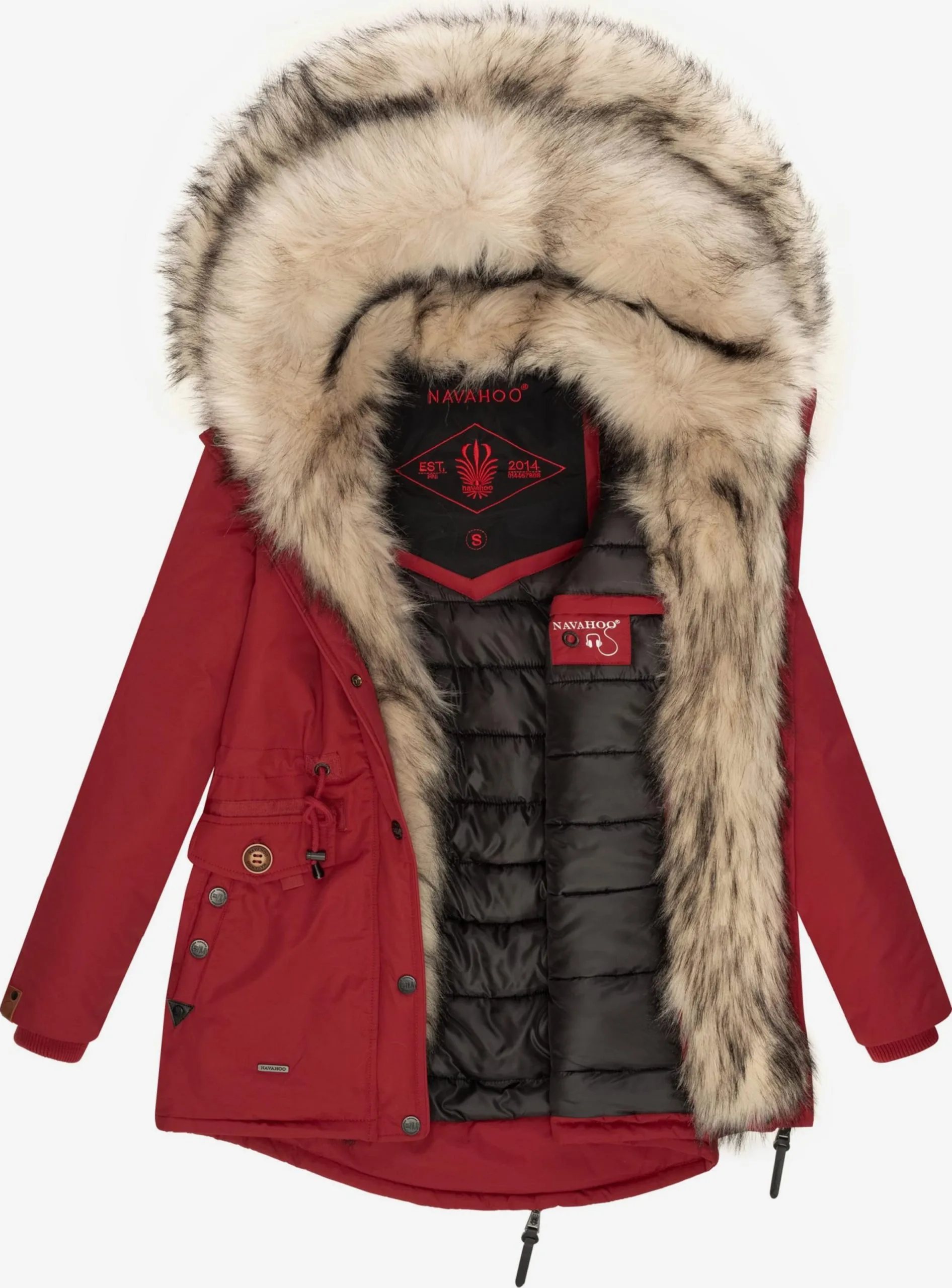 Navahoo Parkas Winterparka Sweety Dames Rood 3 Navahoo Parkas Winterparka Sweety Dames Rood - Afbeelding 3