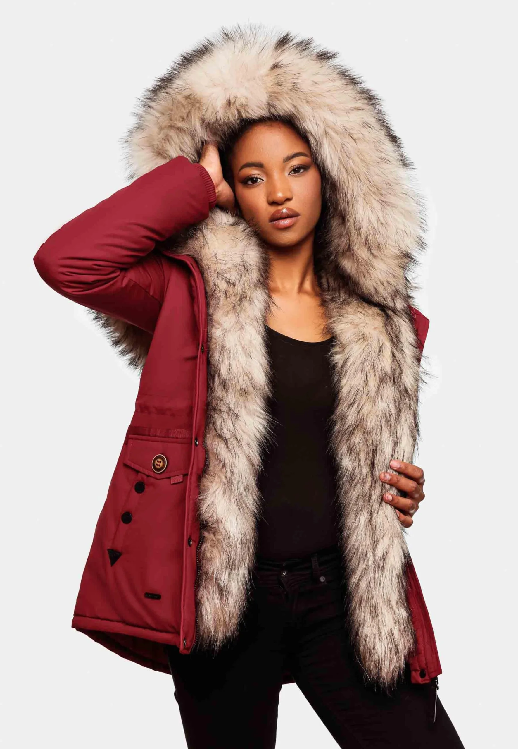 Navahoo Parkas Winterparka Sweety Dames Rood 7 Navahoo Parkas Winterparka Sweety Dames Rood - Afbeelding 7