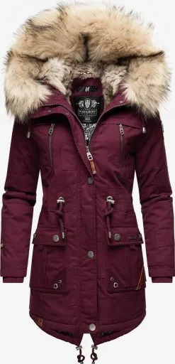 Navahoo Parkas Winterparka Honigfee Dames Bordeaux