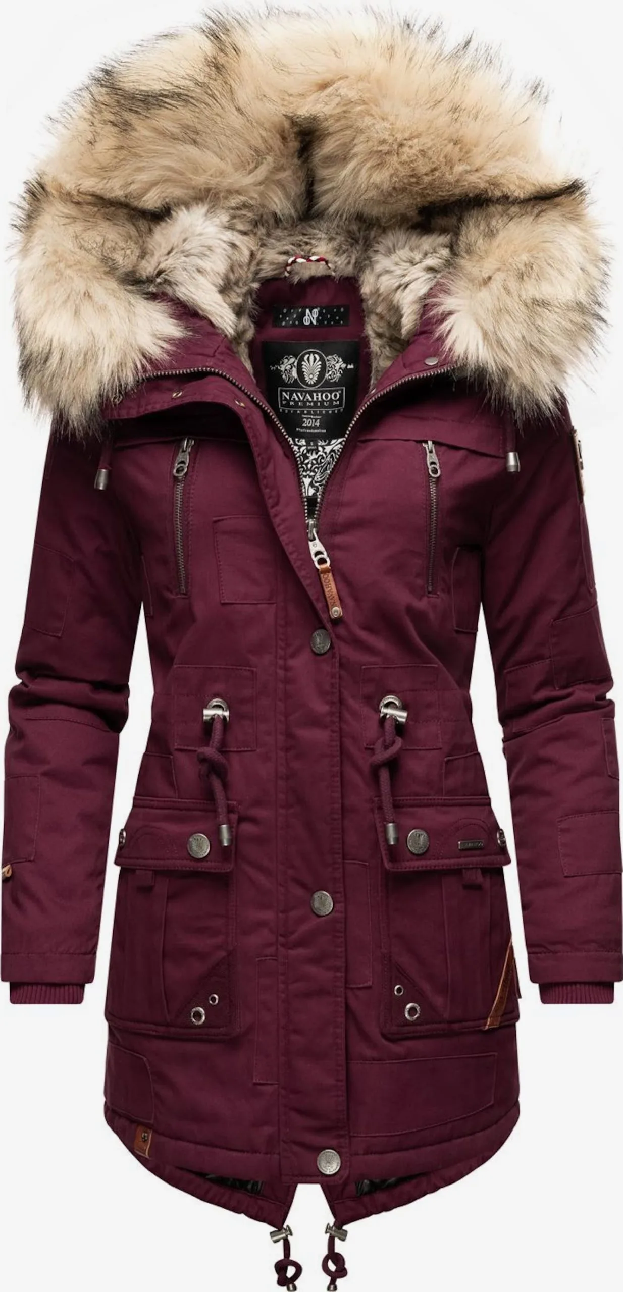 Navahoo Parkas Winterparka Honigfee Dames Bordeaux 1 Navahoo Parkas Winterparka Honigfee Dames Bordeaux