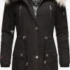 Navahoo Parkas Winterparka Honigfee Dames Zwart
