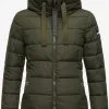 Navahoo Winterjassen Winterjas Amayaa Dames Olijfgroen