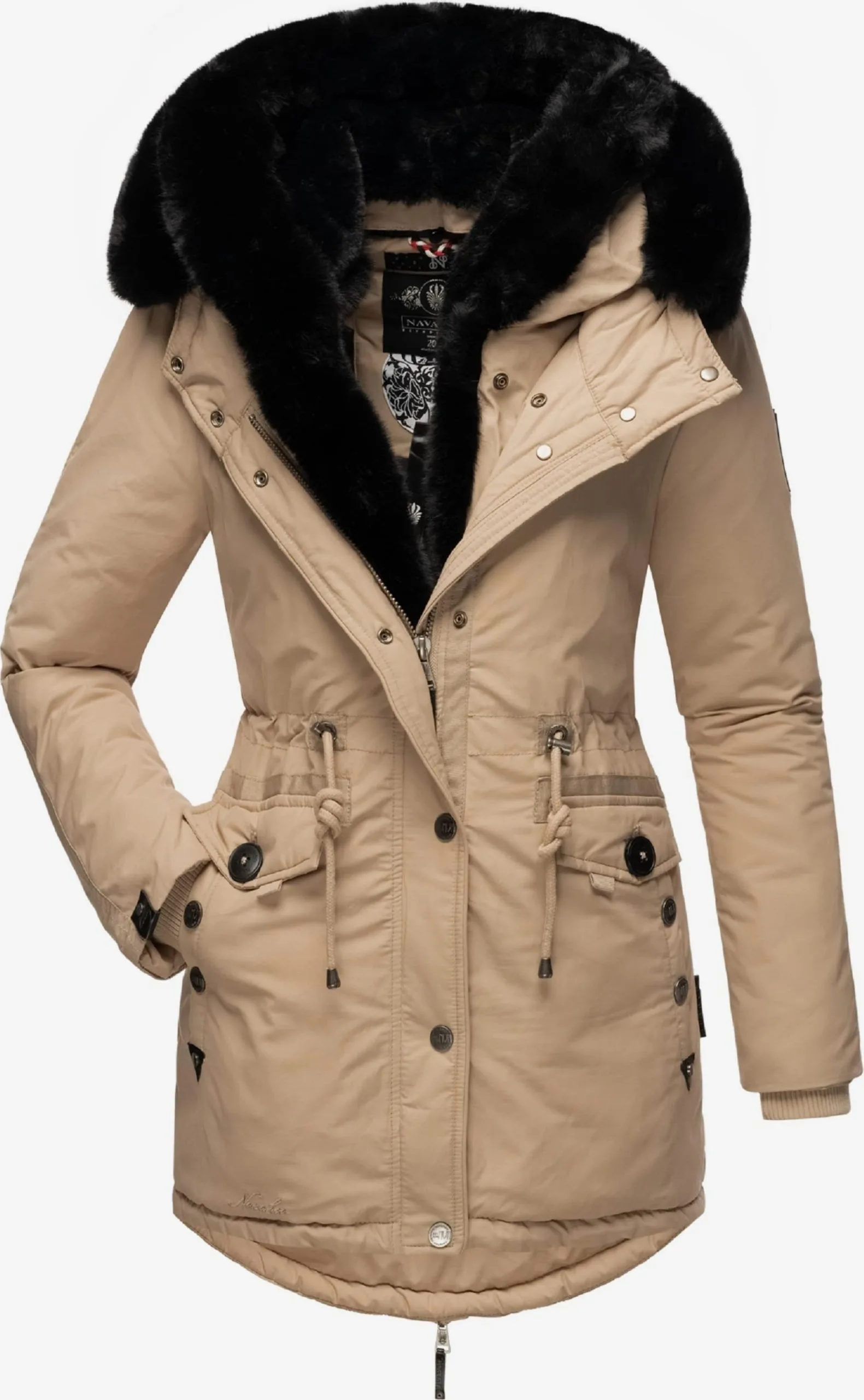 Navahoo Parkas Winterparka Sweety Deluxe Dames Taupe 1 Navahoo Parkas Winterparka Sweety Deluxe Dames Taupe