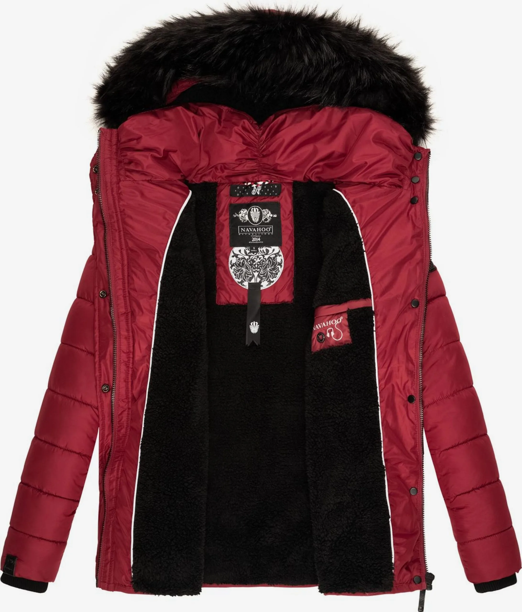 Navahoo Winterjassen Winterjas Zuckerbiene Dames Bordeaux 5 Navahoo Winterjassen Winterjas Zuckerbiene Dames Bordeaux - Afbeelding 5