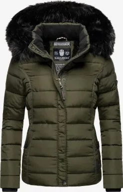 Navahoo Winterjassen Winterjas Miamor Dames Olijfgroen