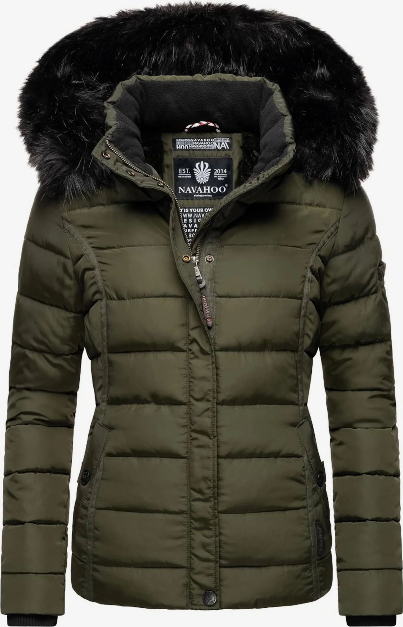 Navahoo Winterjassen Winterjas Miamor Dames Olijfgroen 1 Navahoo Winterjassen Winterjas Miamor Dames Olijfgroen